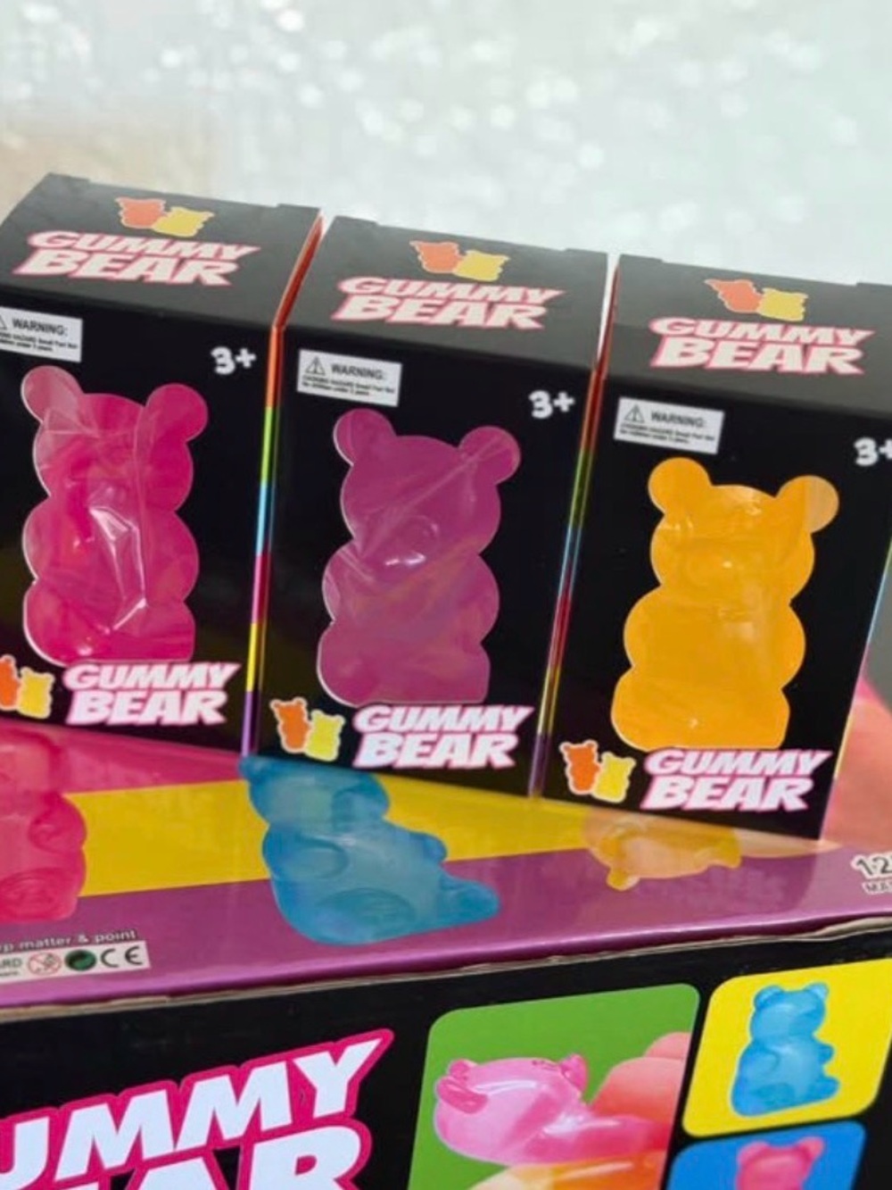 Squishy Toy - Pink, Orange & Purple.